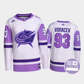 Blue Jackets Hockey Fights Cancer Jakub Voracek Jersey Authentic Pro