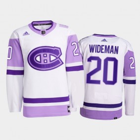 Chris Wideman #20 Montreal Canadiens 2021 HockeyFightsCancer White Primegreen Jersey