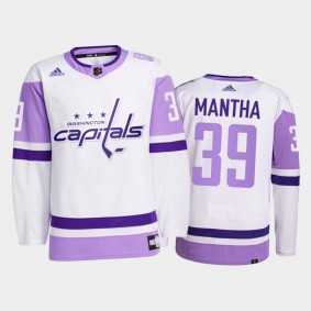 Anthony Mantha 2021 Hockey Fights Cancer Jersey Washington Capitals White Primegreen