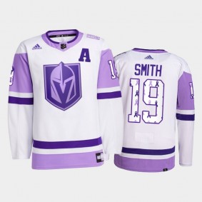 Reilly Smith 2021 Hockey Fights Cancer Golden Knights White Primegreen Jersey