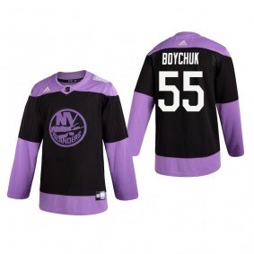 Johnny Boychuk Hockey Fights Cancer Jersey New York Islanders Black Practice