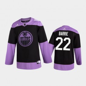 Tyson Barrie 2020 Hockey Fights Cancer Jersey Edmonton Oilers Black Practice