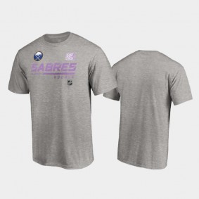 2020 Hockey Fights Cancer Buffalo Sabres T-Shirt Heather Gray