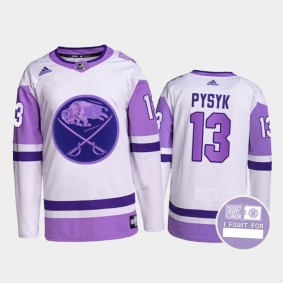 Mark Pysyk Hockey Fights Cancer Sabres White Purple Primegreen Jersey