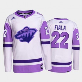Minnesota Wild HockeyFightsCancer Kevin Fiala White #22 Primegreen Authentic Jersey